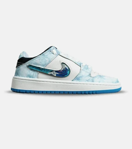 کفش کتانی مردانه سفید آبی نایک NIKE SB dragon مدل 7043
