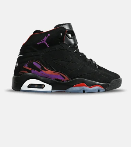 کفش کتانی ساقدار مردانه مشکی قرمز بنفش Nike air jordan 5 v02 مدل 7111