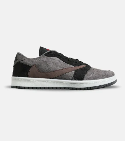 کفش کتانی مردانه قهوه ای طوسی مشکی قهوه ای NIKE travis scott مدل 7117