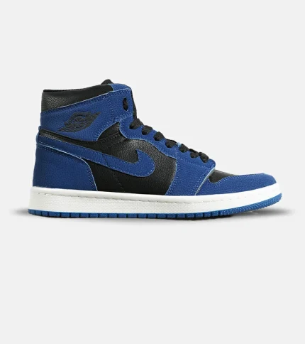 کفش کتانی مردانه و زنانه ساقدار مشکی آبی NIKE jordan 1 مدل 7155