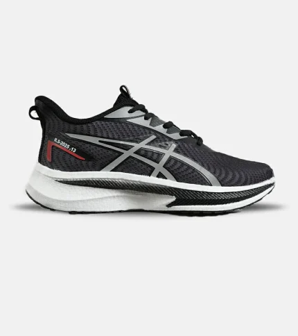 کفش کتانی مردانه مشکی سفید ASICS GEL-KAYANO 30 مدل 7186