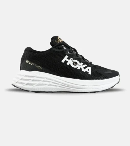 کفش کتانی طوسی مشکی سفید HOKA مدل 7141