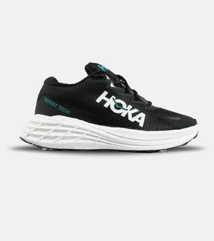 کفش کتانی مشکی سفید آبی HOKA مدل 7140