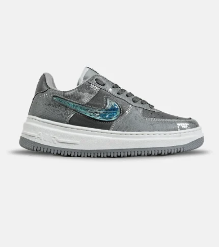 کفش کتانی مردانه و زنانه طوسی آبی NIKE dunk low steam puppet مدل 7220