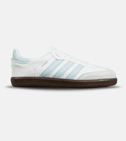 کفش کتانی مردانه و زنانه سفید آبی قهوه ای ADIDAS Samba مدل 7219