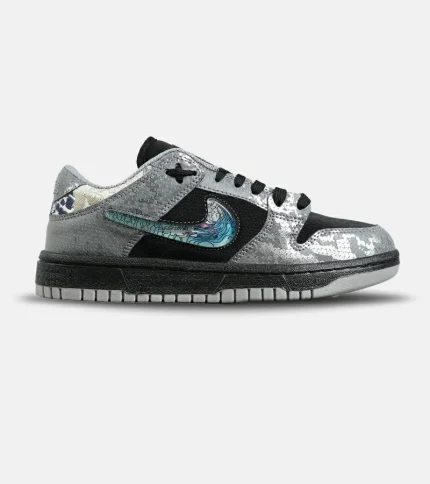 کفش کتانی مردانه و زنانه مشکی آبی نایک NIKE dunk low steam puppet مدل 7202