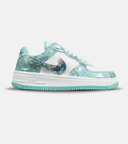 کفش کتانی مردانه و زنانه سفید آبی سبز NIKE dunk low steam puppet مدل 7275