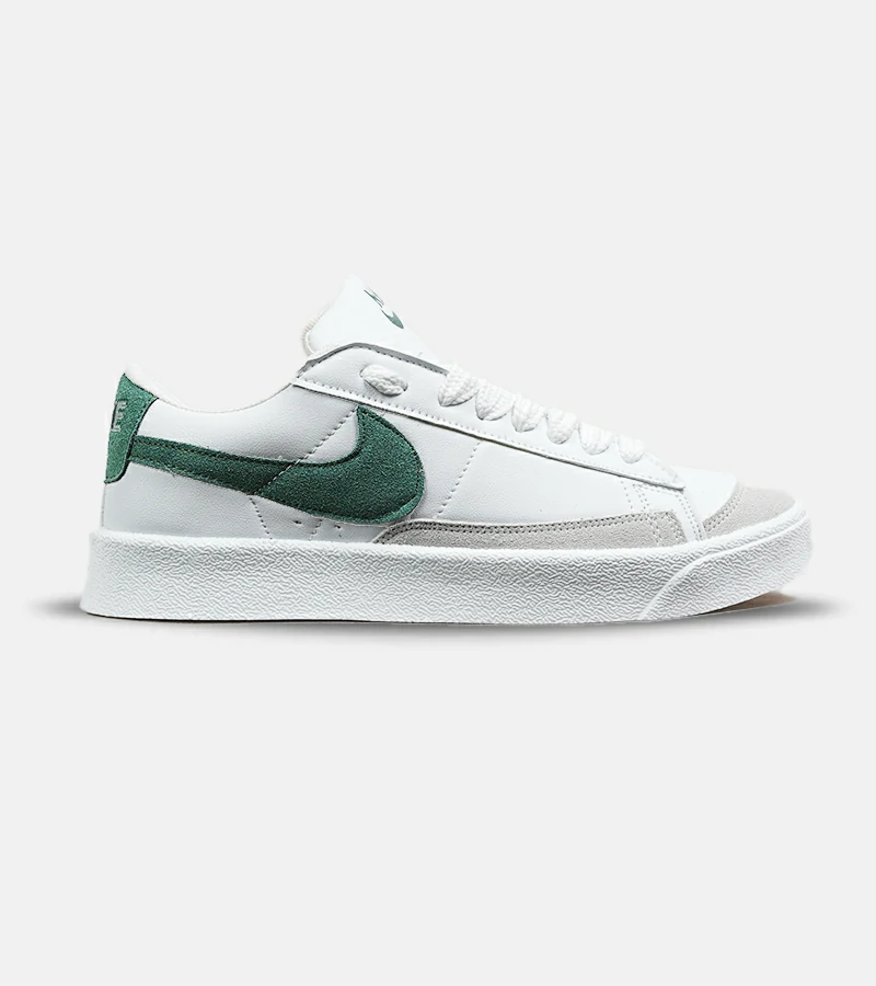 DSC00319 کفش نایک مردانه و زنانه سفید سبز Nike Blazer Low 77 مدل 4980 - Image 1