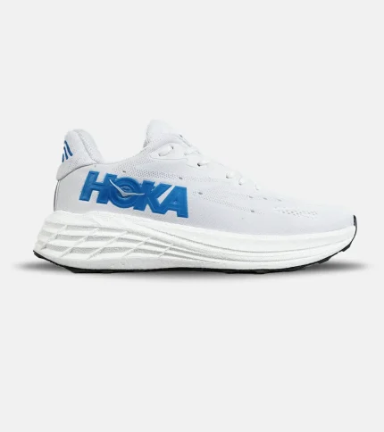 کفش کتانی سفید آبی HOKA مدل 7338