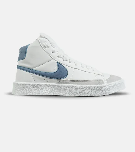کفش کتانی ساقدار مردانه و زنانه سفید آبی Nike Blazer Low 77 مدل 7451