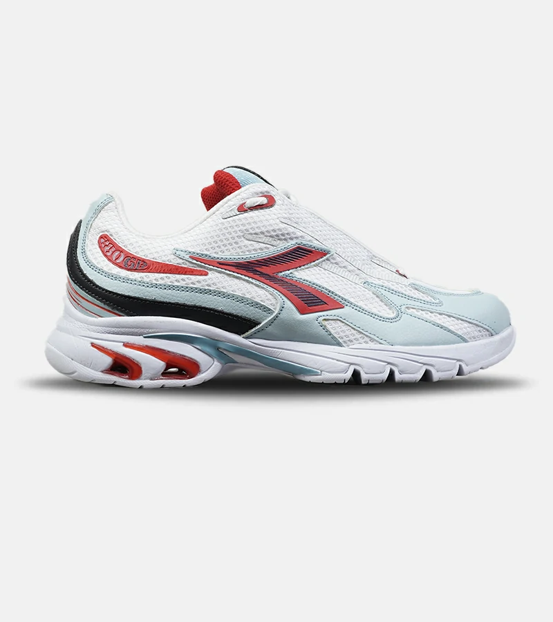 کفش کتانی مردانه و زنانه سفید آبی قرمز Diadora مدل 8918