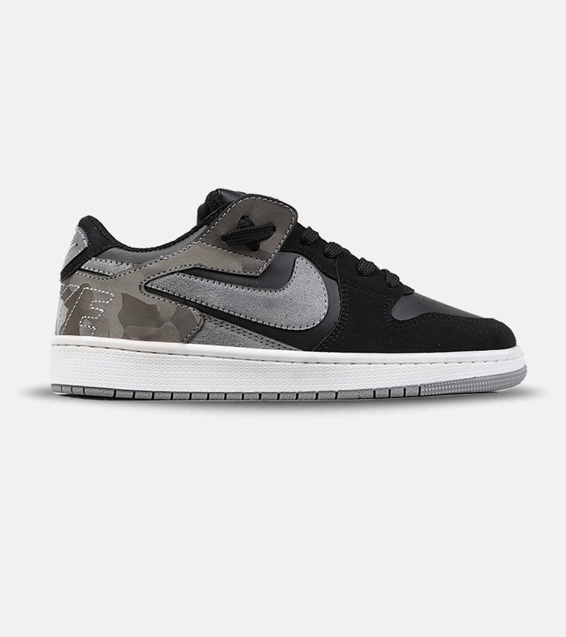 کتانی مردانه و زنانه مشکی طوسی نایک ایر جردن 1 | مدل 9267